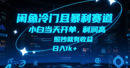 闲鱼冷门且暴利赛道，小白当天开单，利润高，照抄就有收益，日入1k+【揭秘】-hcnxn