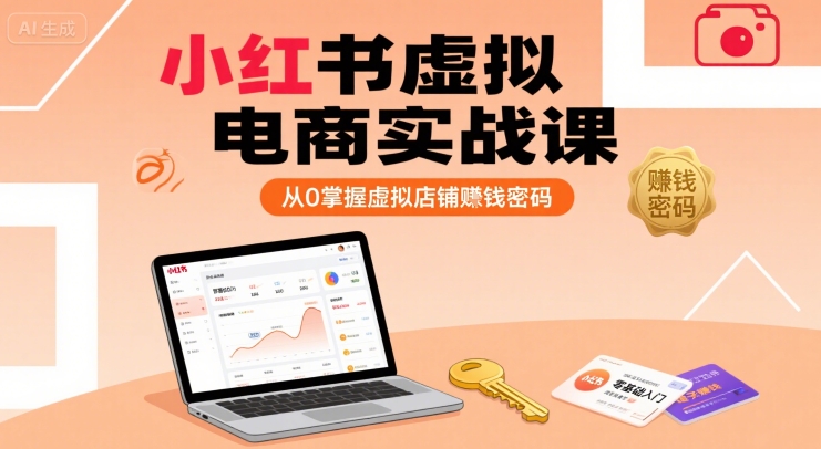 小红书虚拟电商实战课，从0掌握虚拟店铺賺钱密码-hcnxn