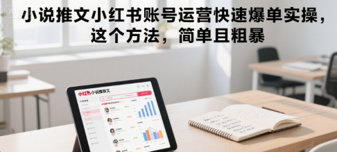 小说推文小红书账号运营快速爆单实操，这个方法，简单且粗暴-hcnxn