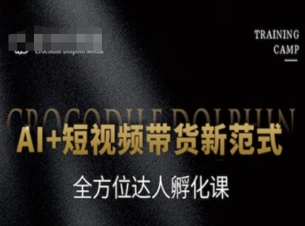 AI+短视频带货新范式，全方位达人孵化课-hcnxn