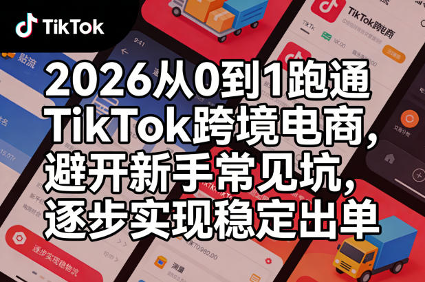 2026从0到1跑通TikTok跨境电商，避开新手常见坑，逐步实现稳定出单(更新0414)-hcnxn