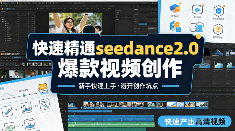 快速精通seedance2.0爆款视频创作，快速产出高清视频，避开大量创作坑点，新手也能快速上手-hcnxn