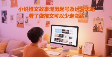 小说推文故事混剪起号及运营思路，看了做推文可以少走弯路-hcnxn