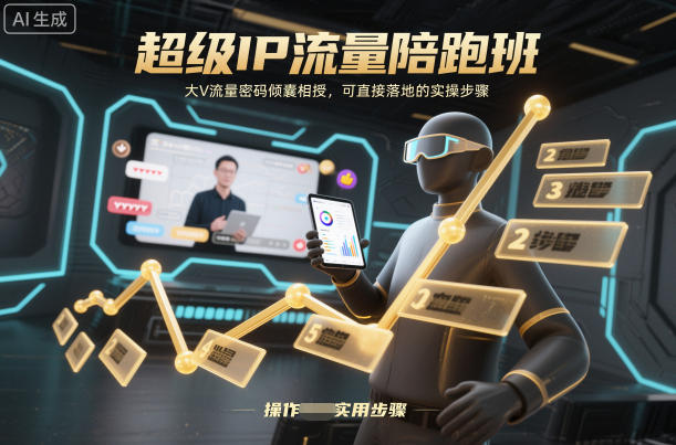 超级IP流量陪跑班，大V流量密码倾囊相授，可直接落地的实操步骤-hcnxn