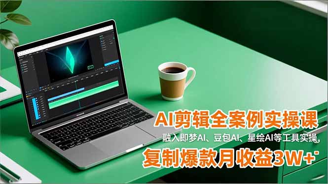 AI剪辑全案例实操课，融入即梦AI、豆包AI、星绘AI等工具实操，复制爆款月收益3W+-hcnxn