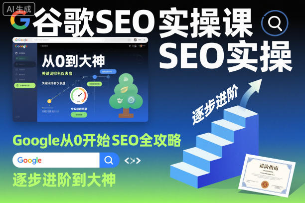 谷歌SEO实操课，Google从0开始SEO全攻略，逐步进阶到大神(更新26年)-hcnxn