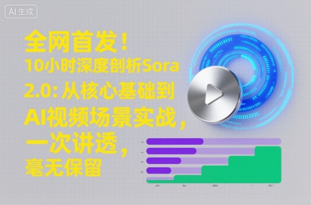 全网首发！10小时深度剖析Sora 2.0：从核心基础到AI视频场景实战，一次讲透，毫无保留-hcnxn