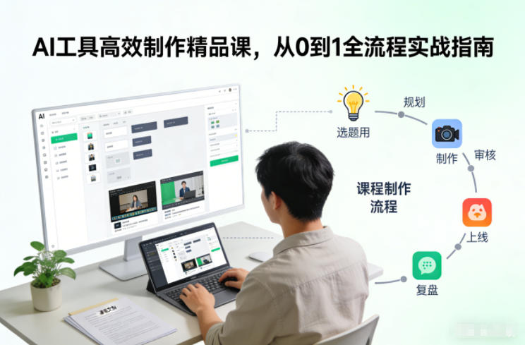 AI工具高效制作精品课，从0到1全流程实战指南-hcnxn
