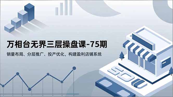 万相台无界三层操盘课-75期，销量布局、分层推广、投产优化，构建盈利店铺系统-hcnxn