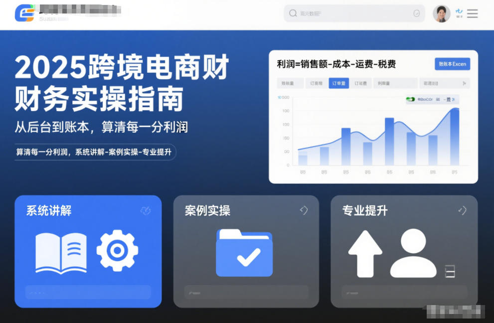 2025跨境电商财务实操指南，从后台到账本，算清每一分利润，系统讲解-案例实操-专业提升-hcnxn
