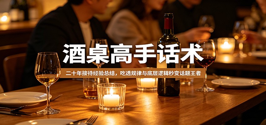 酒桌高手话术：二十年接待经验总结，吃透规律与底层逻辑秒变话题王者-hcnxn