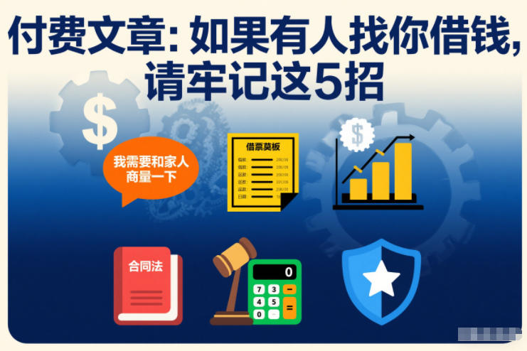 付费文章：如果有人找你借钱，请牢记这5招-hcnxn