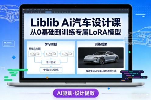 Liblib Ai汽车设计课，从0基础文生图，到教你训练专属设计和风格LoRA模型-hcnxn