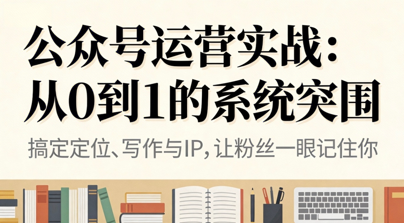 公众号运营实战：从0到1的系统突围-hcnxn