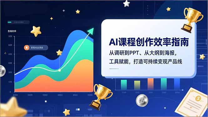 AI课程创作效率指南，从调研到PPT、从大纲到海报，工具赋能，打造可持续变现产品线-hcnxn