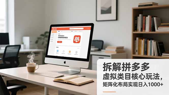 拆解拼多多虚拟类目核心玩法，矩阵化布局实现日入1000+-hcnxn
