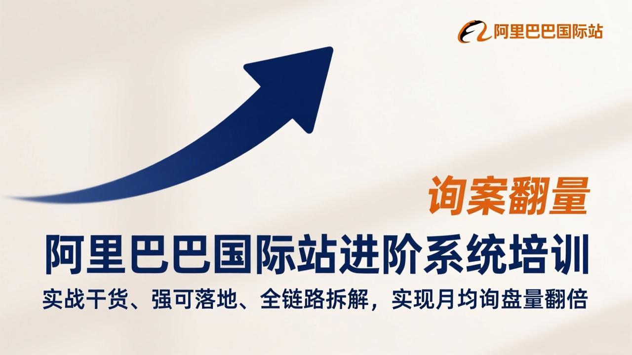 阿里巴巴国际站进阶系统培训，实战干货、强可落地、全链路拆解，实现月均询盘量翻倍-hcnxn