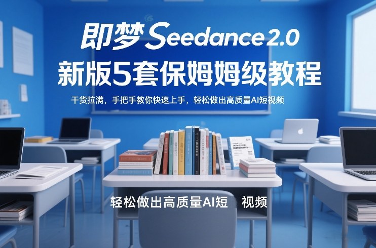 即梦Seedance2.0新版5套保姆级教程，干货拉满，手把手教你快速上手，轻松做出高质量AI短视频-hcnxn