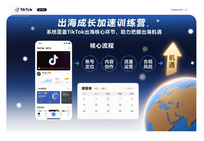 出海成长加速训练营，系统覆盖TikTok出海核心环节，助力把握出海机遇(更新)-hcnxn