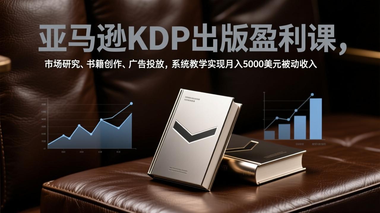 亚马逊KDP出版盈利课，市场研究、书籍创作、广告投放，系统教学实现月入5000美元被动收入-hcnxn