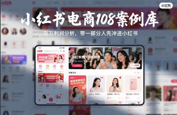 小红书电商108案例库，百W利润分析，带一部分人先冲进小红书【文档】-hcnxn