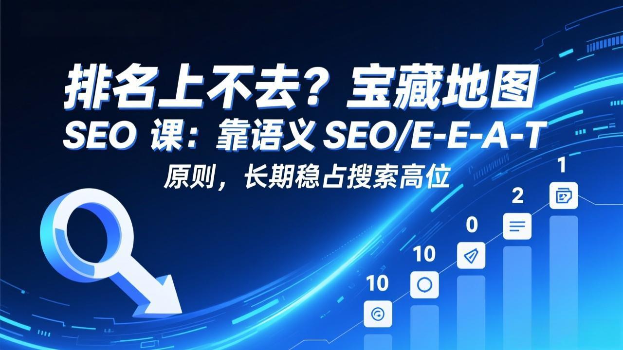 排名上不去？宝藏地图 SEO 课：靠语义 SEO+E-E-A-T 原则，长期稳占搜索高位-hcnxn