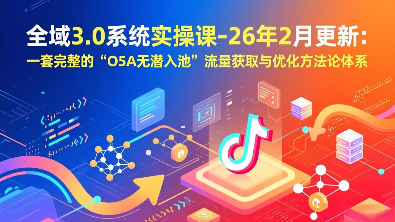 全域3.0系统实操课-26年2月更新：一套完整的“O5A无潜入池”流量获取与优化方法论体系-hcnxn