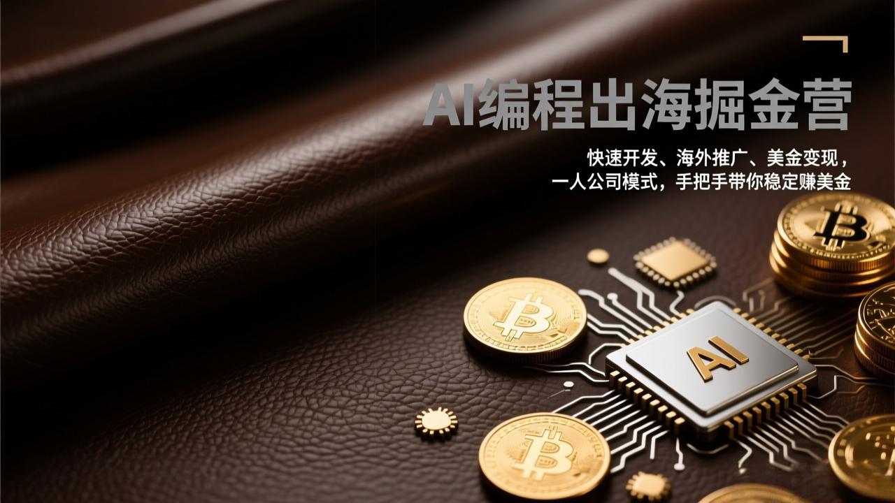 AI编程出海掘金营：快速开发、海外推广、美金变现，一人公司模式，手把手带你稳定赚美金-hcnxn