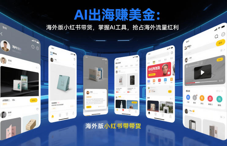 AI出海賺美金：海外版小红书带货，掌握AI工具，抢占海外流量红利(更新2026)-hcnxn