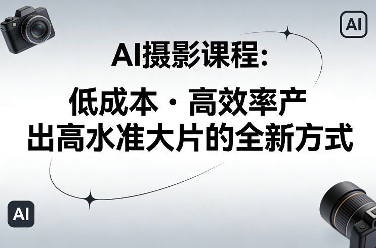 AI摄影课程，低成本高效率产出高水准大片的全新方式-hcnxn