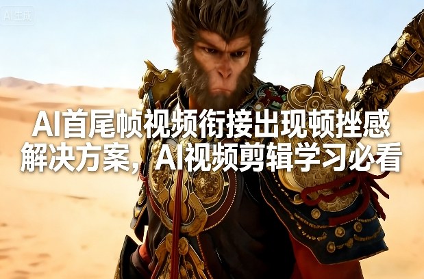 AI首尾帧视频衔接出现顿挫感解决方案，AI视频剪辑学习必看-hcnxn