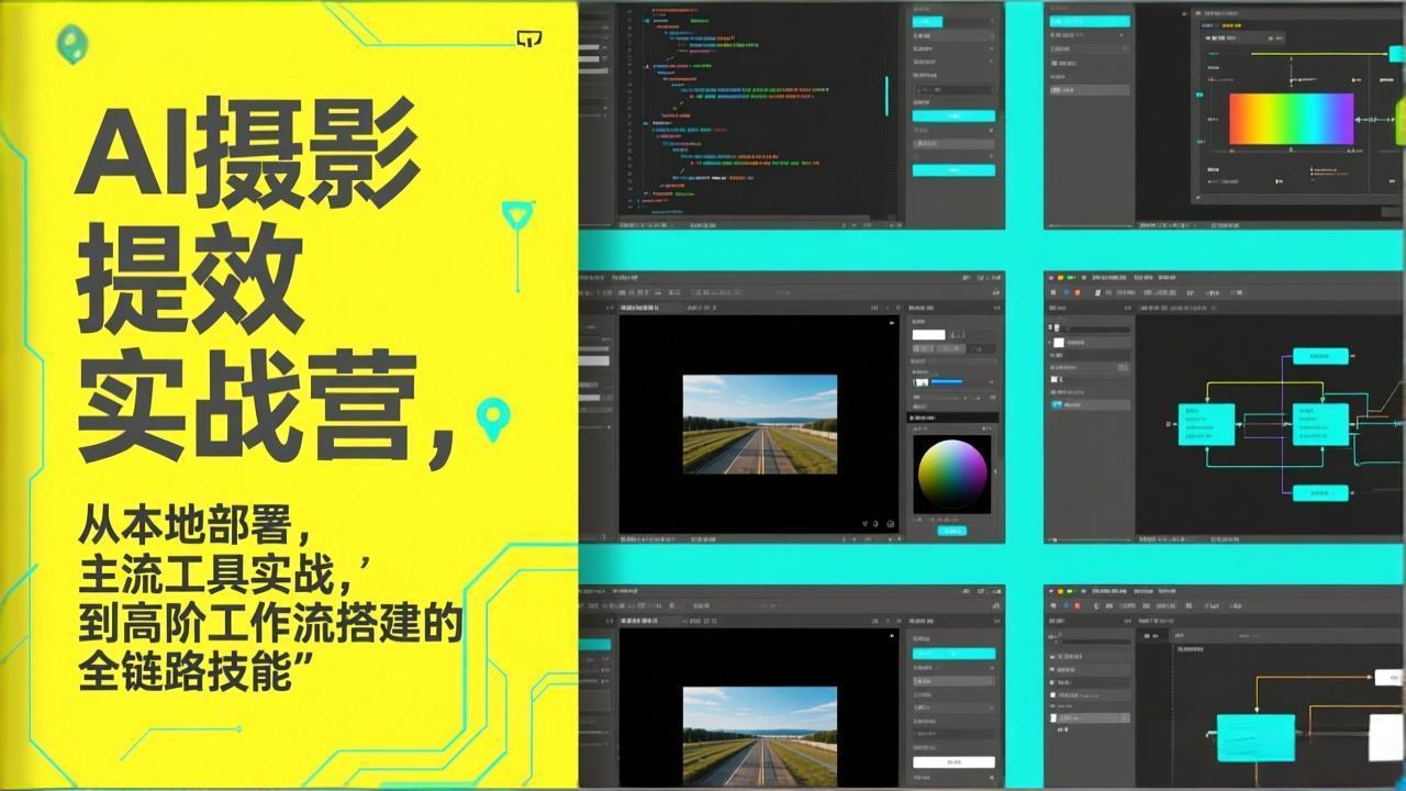 AI+摄影提效实战营，从本地部署，主流工具实战，到高阶工作流搭建的全链路技能-hcnxn