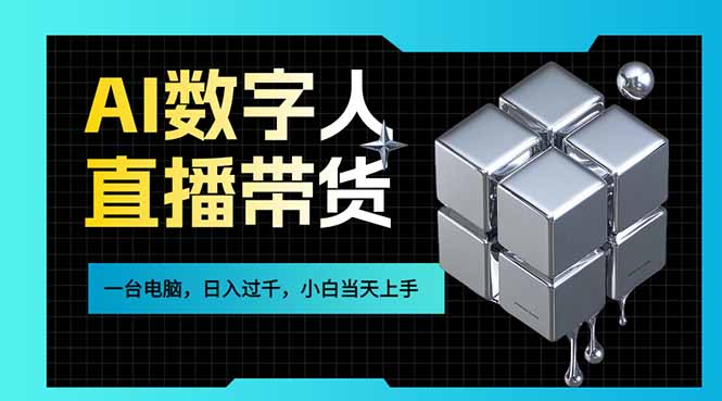 AI数字人直播带货风口已来，一台电脑在家日入过千，小白当天上手的赚钱技能-hcnxn