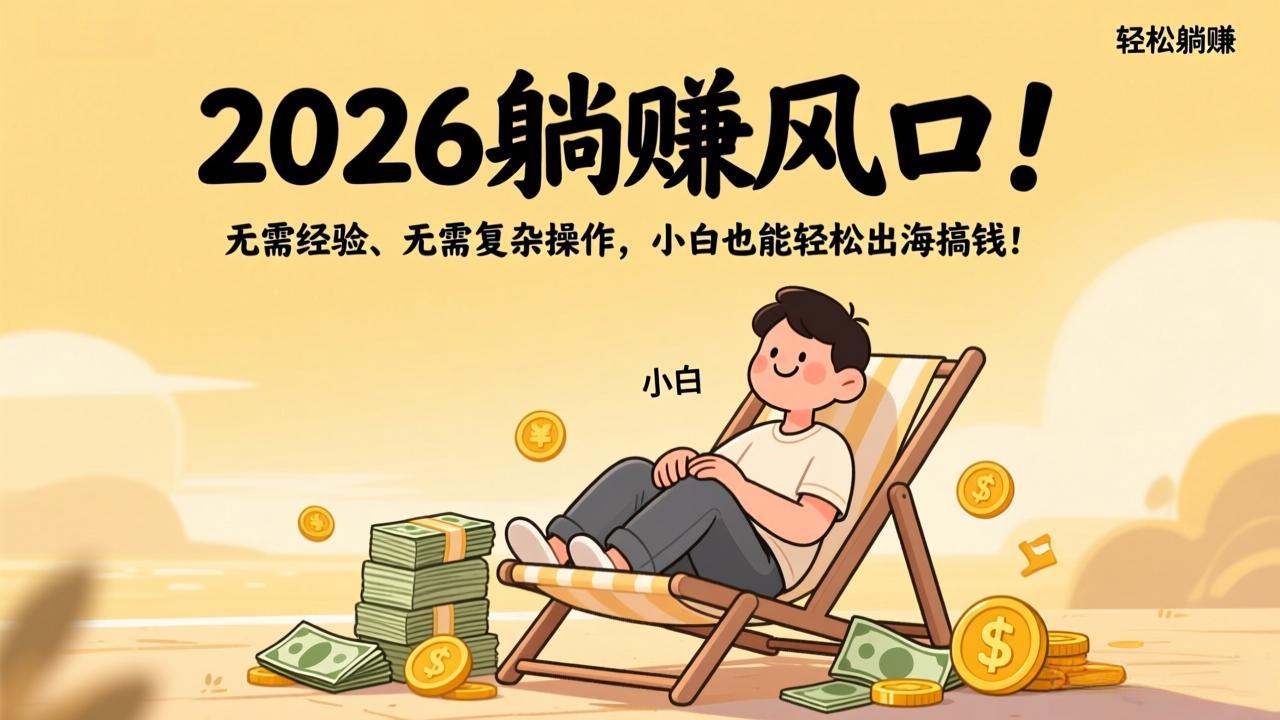 2026躺赚风口！无需经验、无需复杂操作，小白也能轻松出海搞钱！-hcnxn