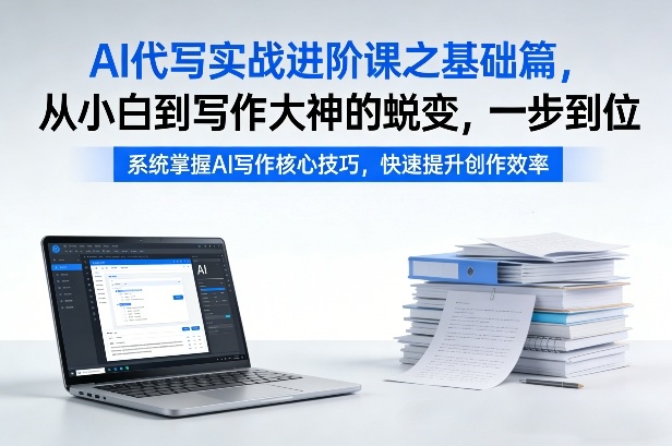 AI代写实战进阶课之基础篇，从小白到写作大神的蜕变，一步到位【揭秘】-hcnxn