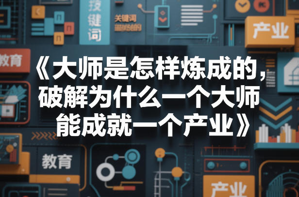 大师是怎样炼成的，破解为什么一个大师，能成就一个产业【电子书】-hcnxn