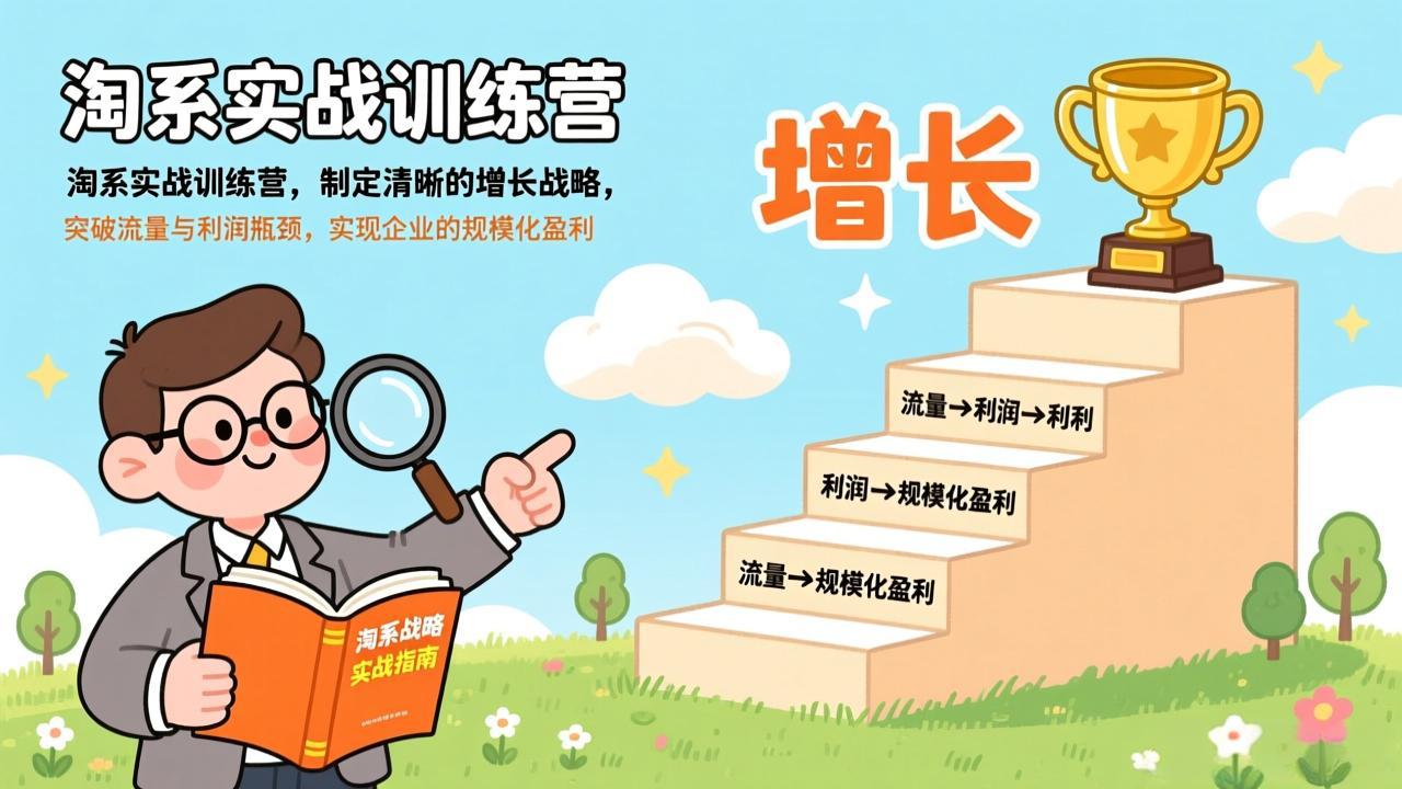 淘系实战训练营，制定清晰的增长战略，突破流量与利润瓶颈，实现企业的规模化盈利-hcnxn