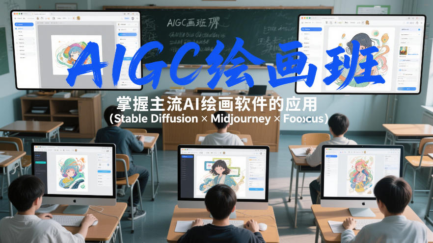 AIGC绘画班，掌握主流Ai绘画软件的应用(Stable Diffusion x Midjourney x Fooocus)-hcnxn