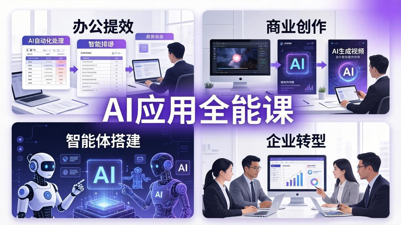 AIGC 应用师全能课-更新：办公提效、商业创作、智能体搭建、企业转型，一站式学会AI应用-hcnxn