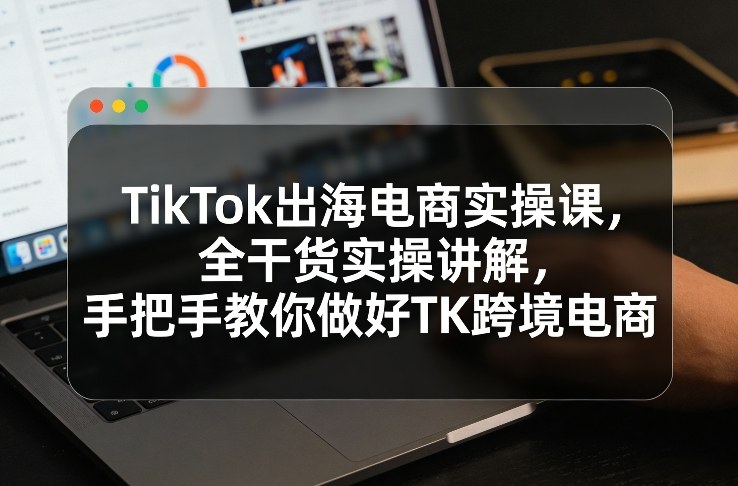 TikTok出海电商实操课，全干货实操讲解，手把手教你做好TK跨境电商-hcnxn