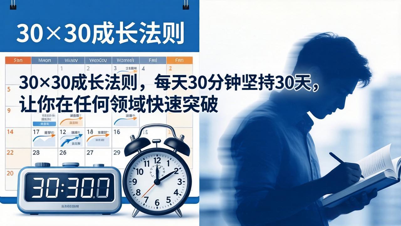 付费文章：30×30成长法则，每天30分钟坚持30天，让你在任何领域快速突破-hcnxn