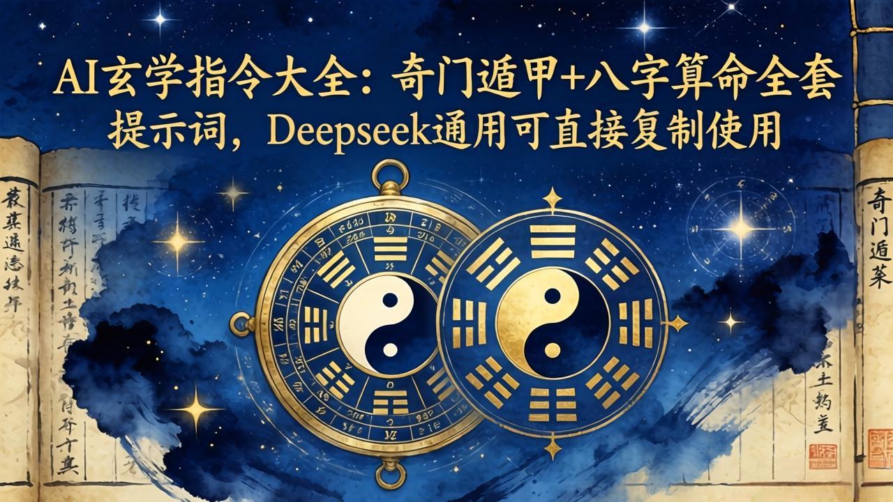 AI玄学指令大全：奇门遁甲+八字算命全套提示词，Deepseek通用可直接复制使用-hcnxn