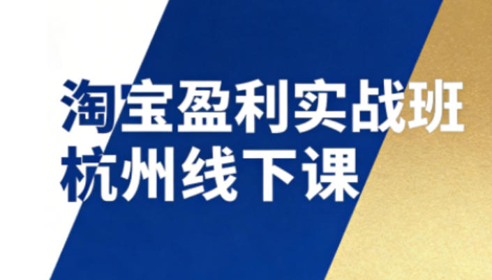 淘宝盈利实战班杭州线下课12月26-28日(音频+字幕)，帮你掌握SOP流程+12门核心技术-hcnxn