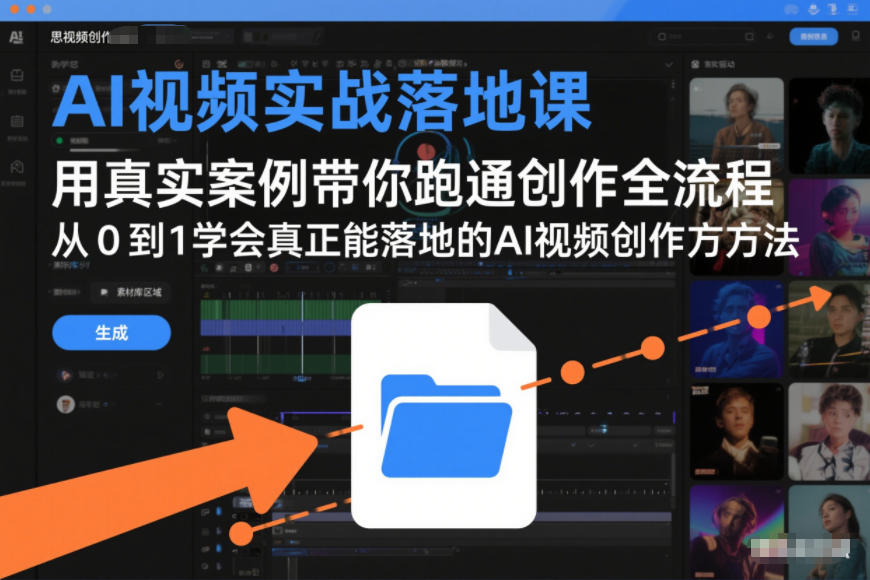 AI视频实战落地课，用真实案例带你跑通创作全流程，从0到1学会真正能落地的AI视频创作方法-hcnxn