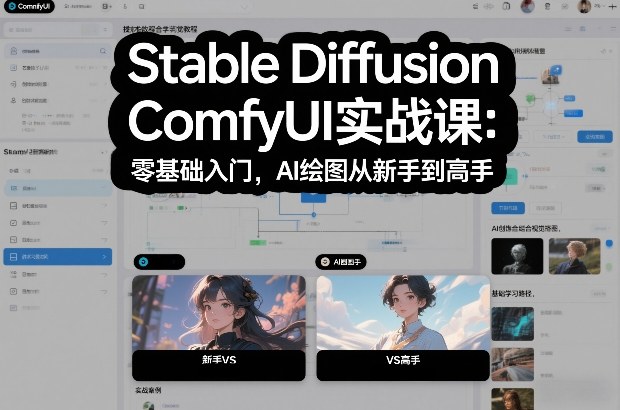 Stable Diffusion ComfyUI实战课：零基础入门，AI绘图从新手到高手-hcnxn