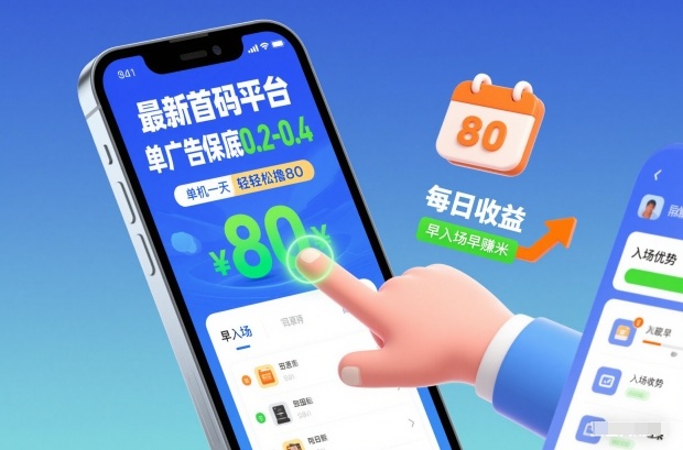 最新首码平台，单广告保底0.2-0.4，单机一天轻松撸80，早入场早賺米【揭秘】-hcnxn