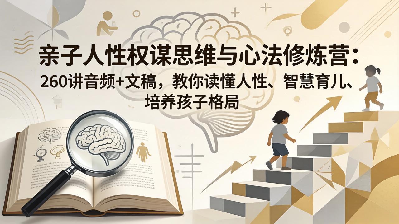 亲子人性权谋思维与心法修炼营：260讲音频+文稿，教你读懂人性、智慧育儿、培养孩子格局-hcnxn