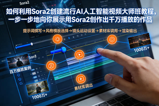 如何利用Sora2创建流行AI人工智能视频大师班，一步一步地向你展示用Sora2创作出千万播放的作品-hcnxn