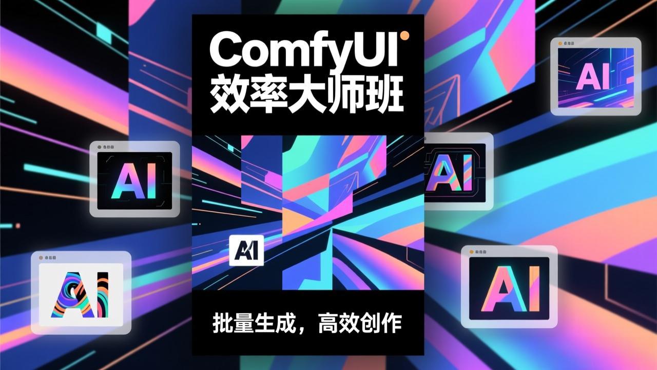 ComfyUI效率大师班：工作流搭建，批量生成，将个人AI出图效率提升5-10倍，月接单收入1-3万-hcnxn