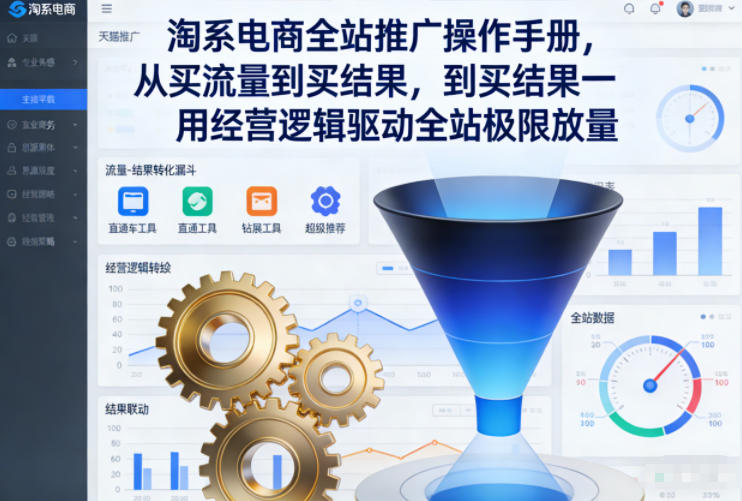 淘系电商全站推广操作手册，从买流量到买结果一用经营逻辑驱动全站极限放量-hcnxn